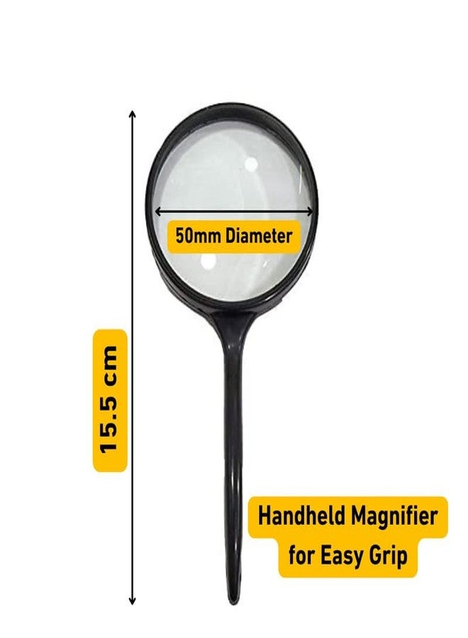 ESPTRONICS 2 inch Magnifier Glass Lens Handheld Plastic Magnifying Lens for Reading and Science Experiments - Image 2